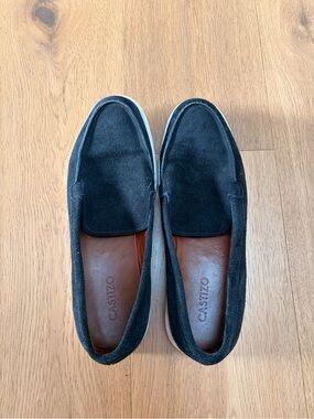 Black Suede Slip-On Loafers for Men